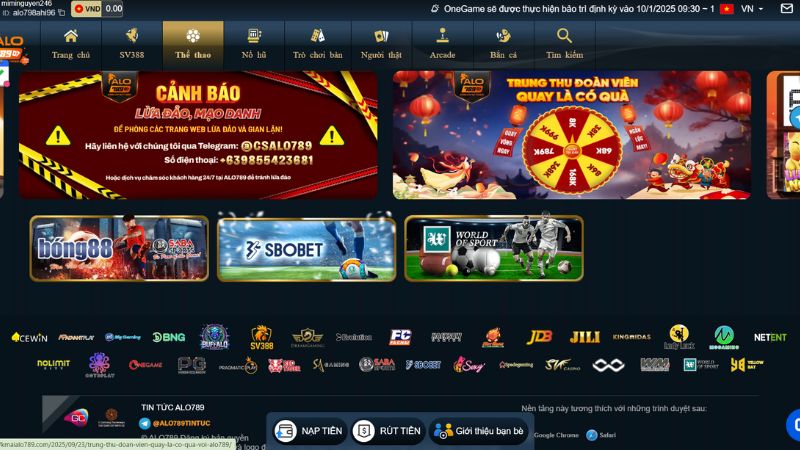 Cá cược bóng đá tại Alo789 1 Trang cá cược bóng đá Alo789 hợp tác với nhiều nhà cung cấp uy tín