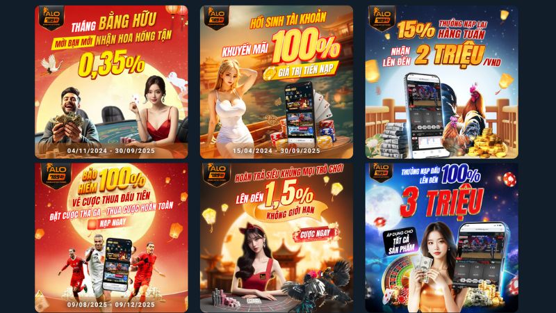 Cá cược bóng đá tại Alo789 4 Đa dạng các chương trình khuyến mãi hấp dẫn tại Alo789