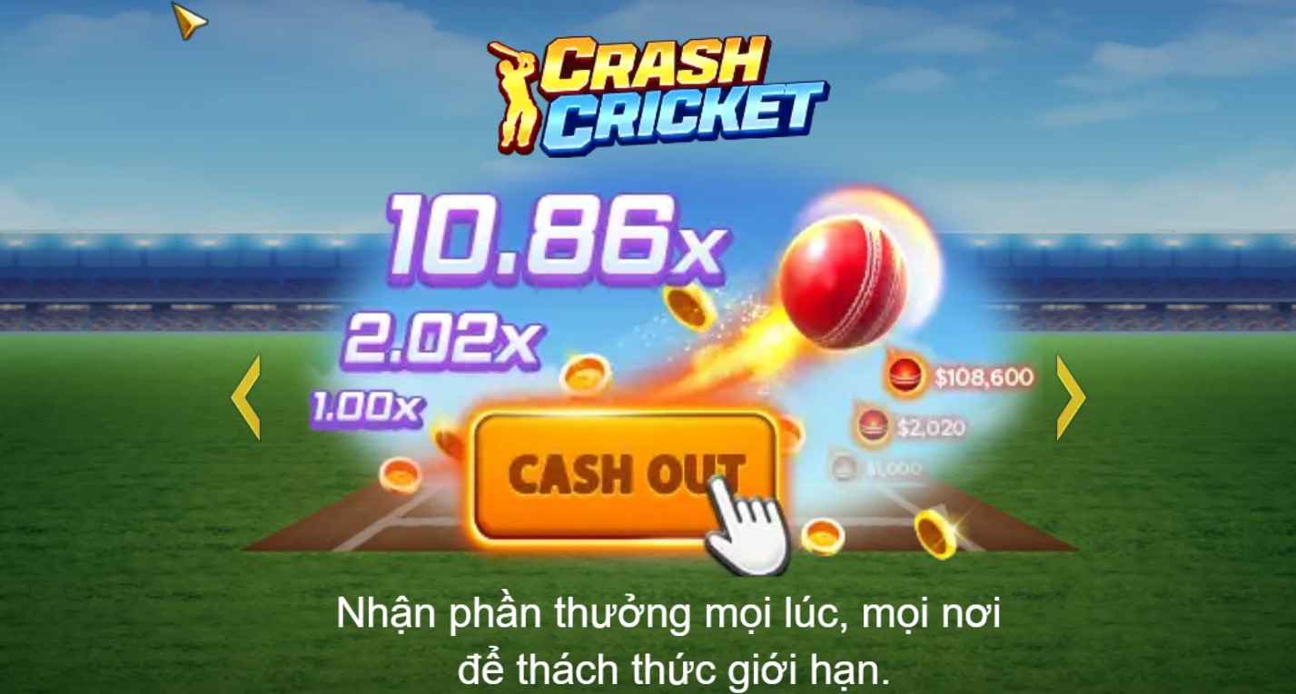 Nổ Hũ Crash Cricket Alo789 1 Nổ hũ Crash Cricket là trò chơi crash game độc đáo lấy chủ đề cricket